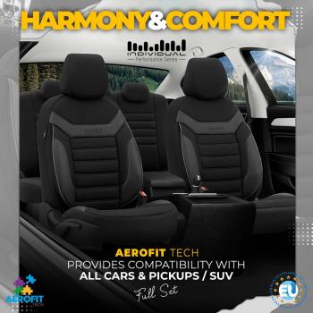 Auto Sitzbezug Set Universal Vorne und Hinten Komfortabel Komplett Set